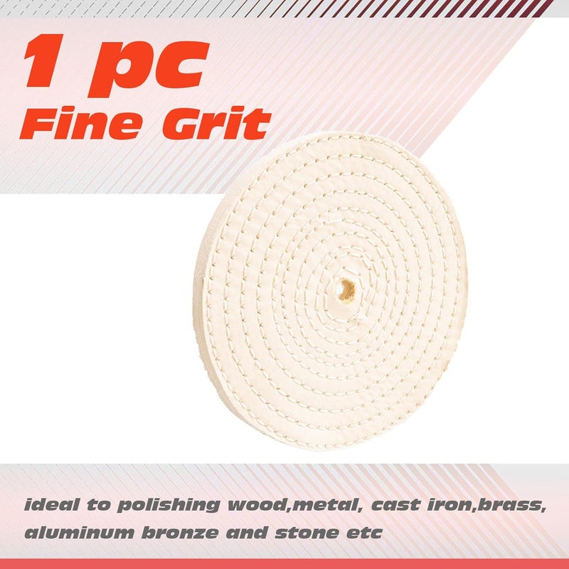 RENOTEC 6x1x1 Inch Cotton Polishing Wheel, 150×25×12mm, 70 Plies - Image 4